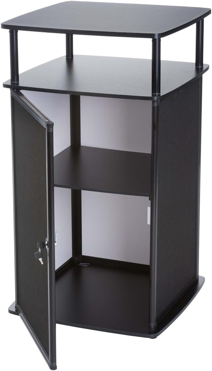 Displays2go Portable Trade Show Counter, Black