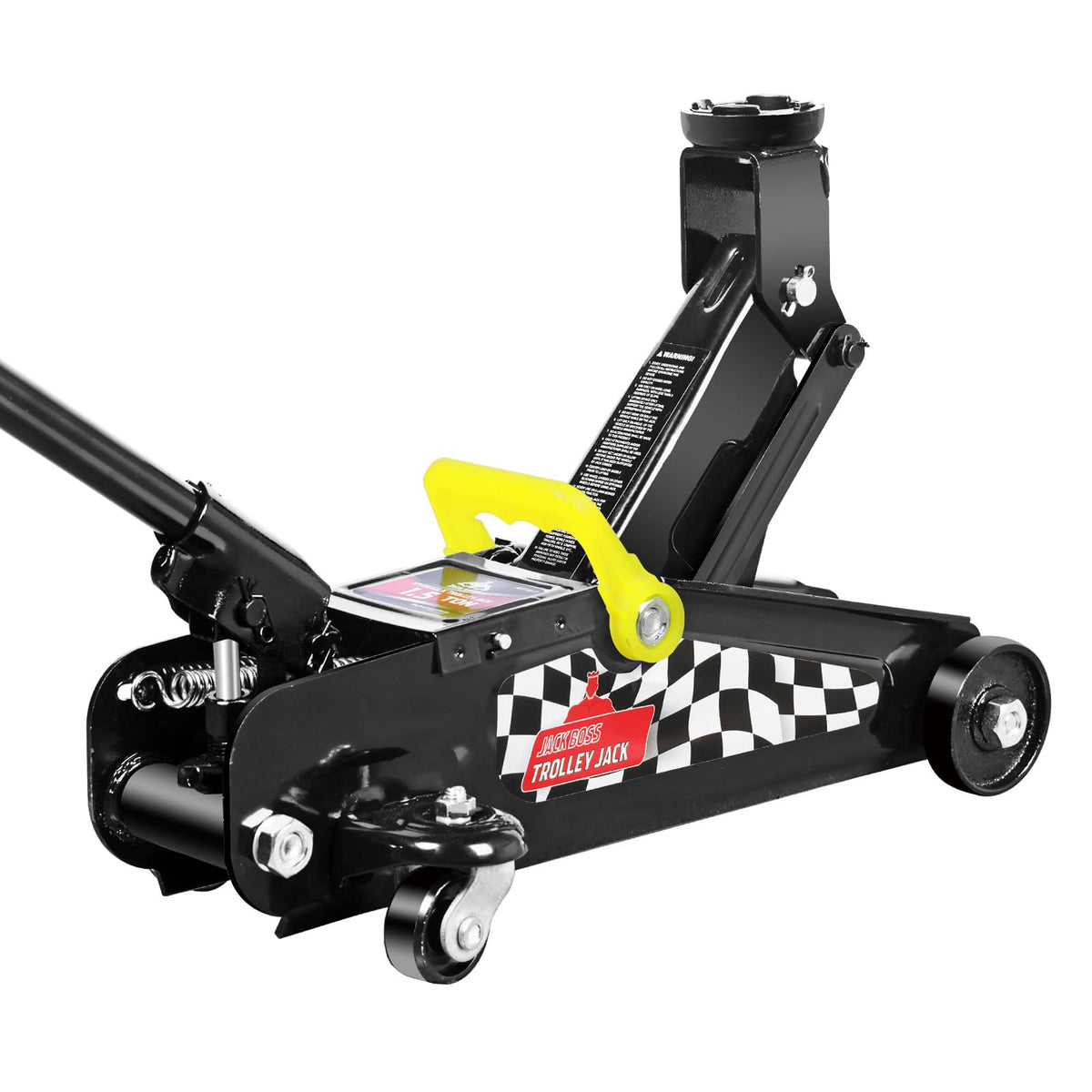 Jack Boss 4 Ton Floor Jack Hydraulic Low Profile Floor Jack with Dual Piston Quick Lift Pump, 4 Ton (8,800 lbs) Capacity, Red