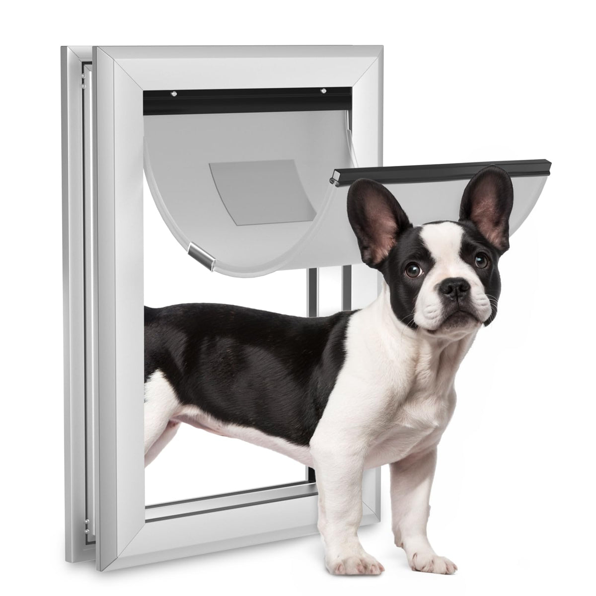 Ownpets Aluminum Dog Door for Large Dogs, Lockable & Weatherproof