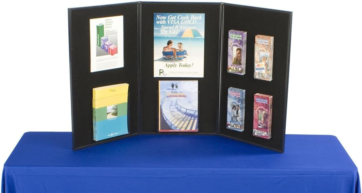Displays2Go 3-Panel Trifold Tabletop Display Board, 54 x 30