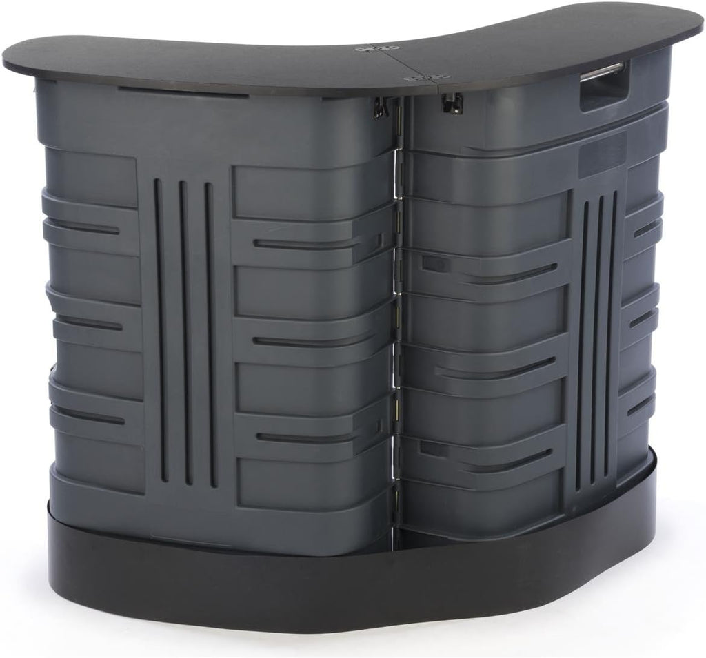 Displays2go 37.9 Inch Portable Trade Show Counter