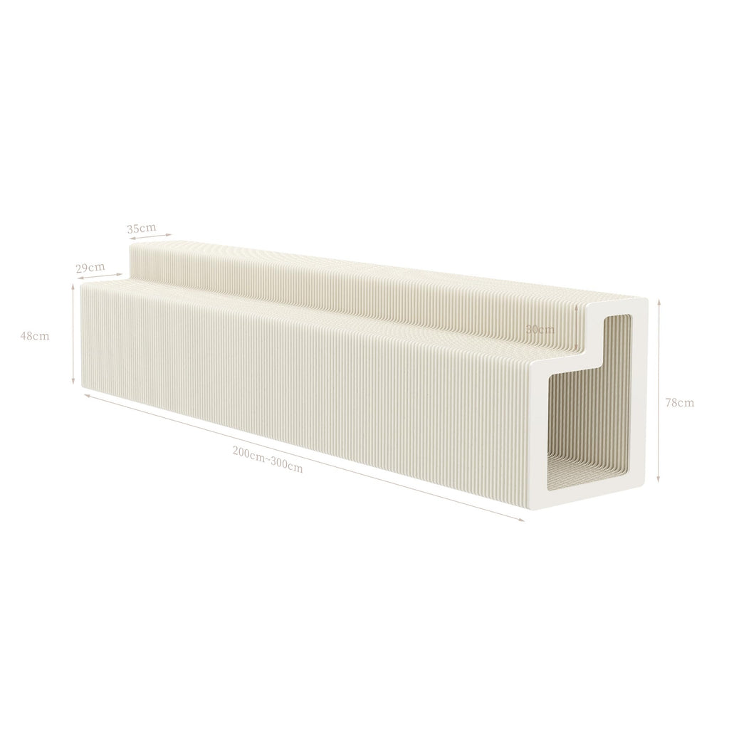 Portable Foldable Paper Display Stand, Pop Up Accordion Counter Shelf, Multi-Tier Exhibition Rack for Trade Shows, Craft Fairs & Retail Displays (L118.1 W25.2 H38.6)