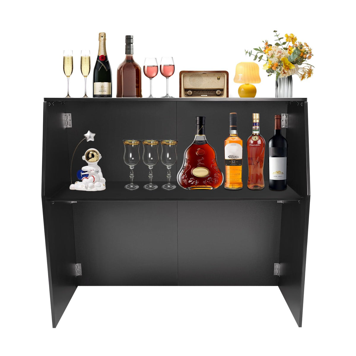 Portable Event Bar,Folding Portable Bar,Foldable Portable Event Bar Cabinet,Wine Bar Cabinet,Bar Cabinet,Foldable Bar Table,Foldable Storage Cabinet for Home Kitchen,Party