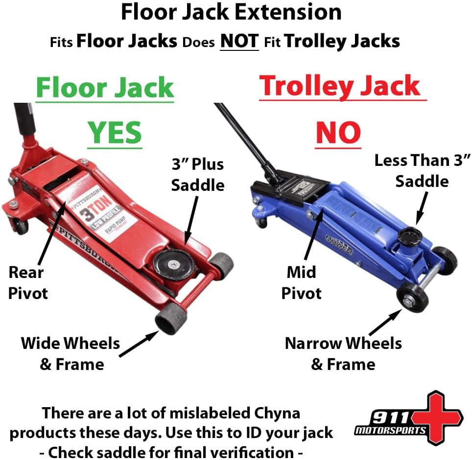 4x4 - Floor Jack Extension - Bolt on - Fine Thread