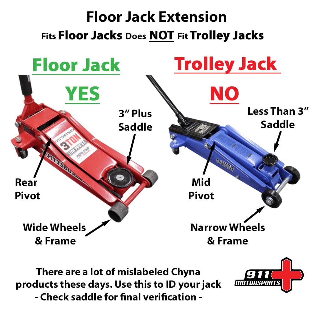 4x4 - Floor Jack Extension - Bolt on - Fine Thread