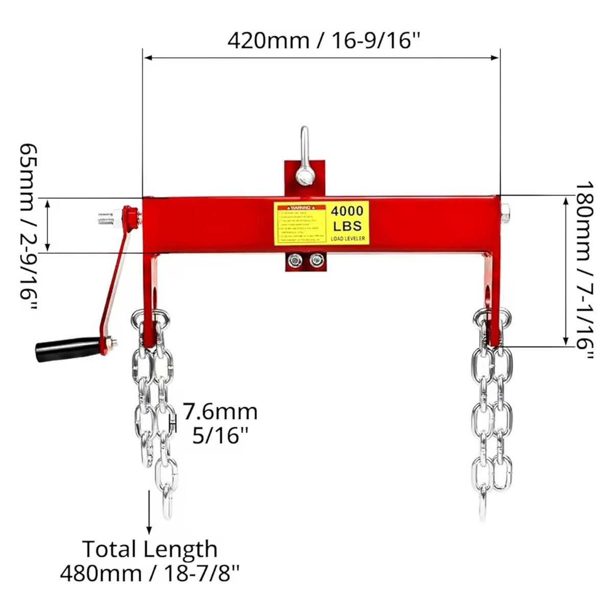 2 Ton Hydraulic Engine Hoist Crane, 4400LBS Folding Cherry Picker