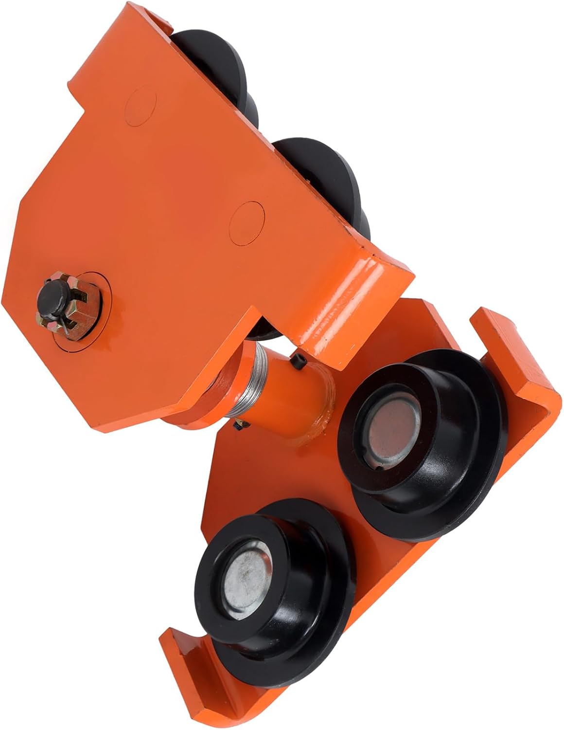I-Beam Hand Trolley Alloy Steel Orange 11000lbs/5t Double Wheel Adjustable Flange Width 120MM to 195MM