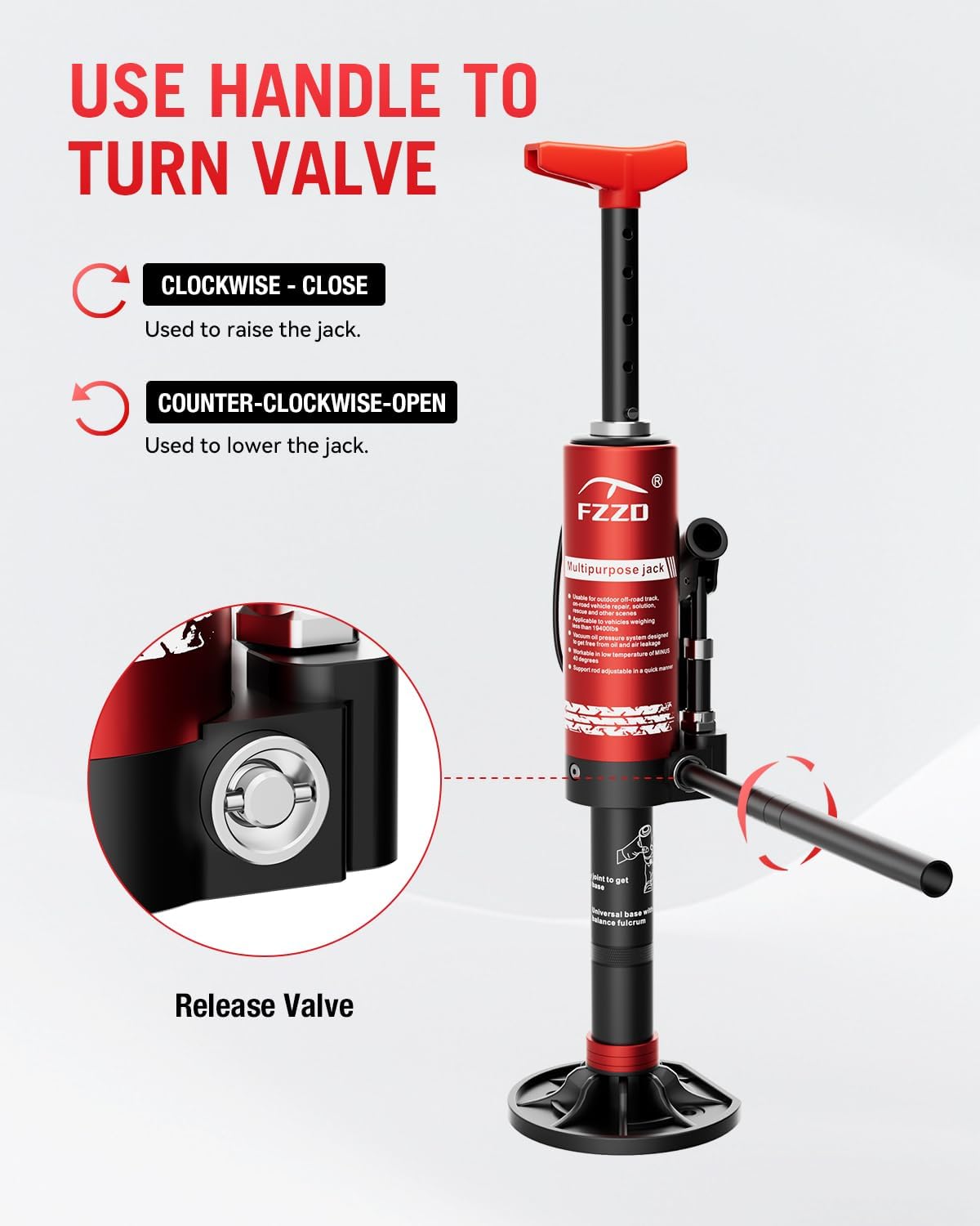 Portable Hydraulic Jack with Lift Mate, 4x4 Off Road Jack for SUV ATV UTV
