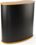 Displays2go Pop-up Podium Counter with Wood Grain Table