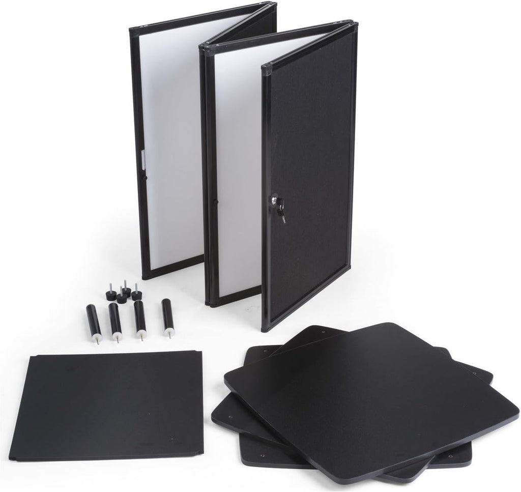 Displays2go Portable Trade Show Counter, Black