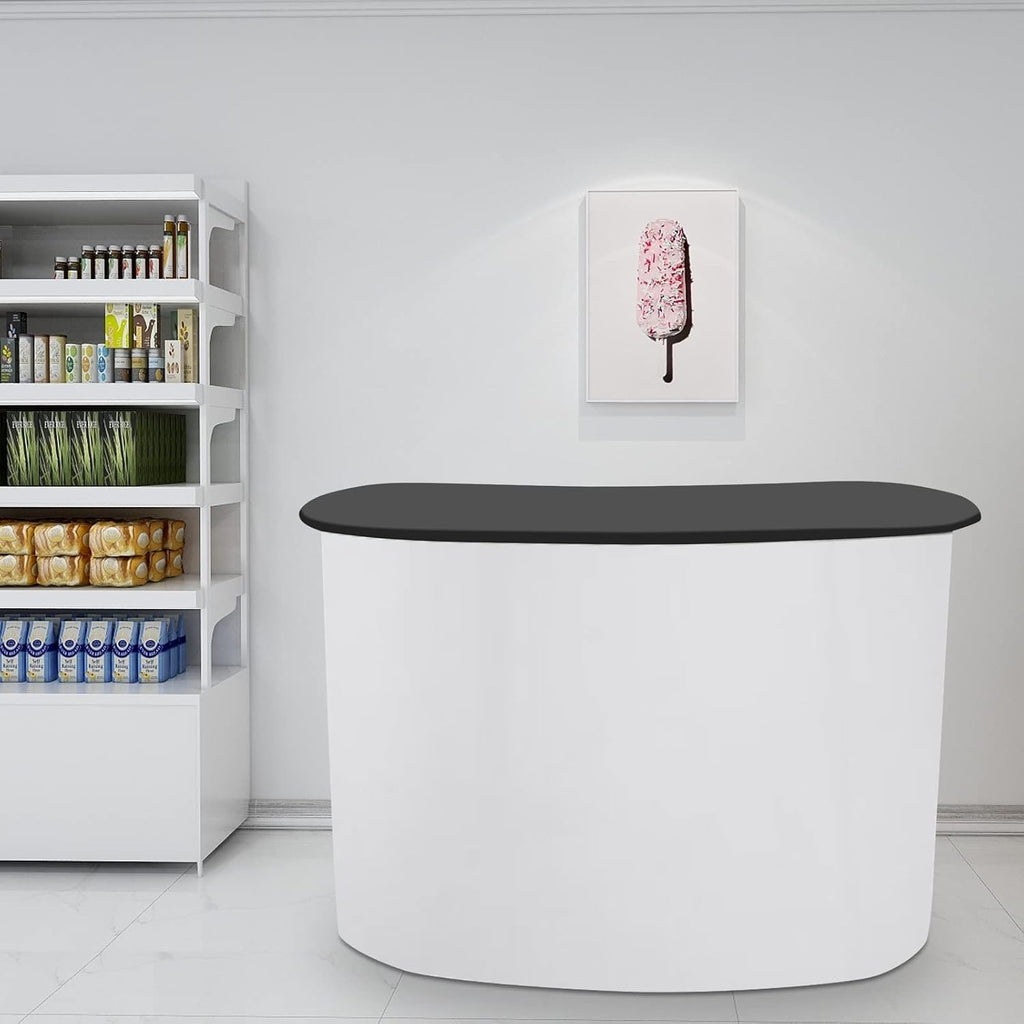 Portable Tradeshow Podium Table, Display Exhibition Counter Booth Fair