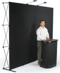 Displays2go 10' Pop-Up Trade Show Display, Black