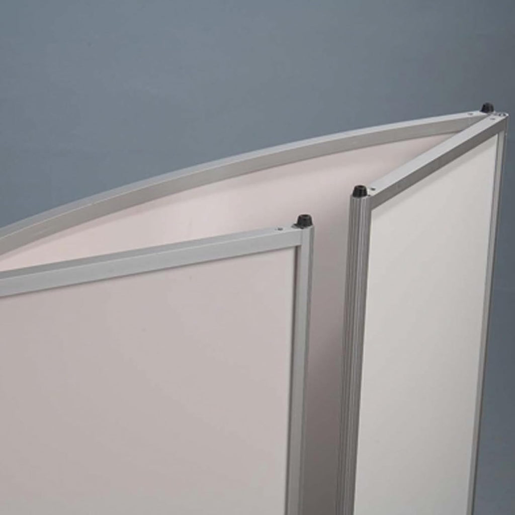M&T Displays Portable Trade Show Podium Table Display Panset Counter Speech Stand Without Printing Pop Up for Exhibition Reception Event Desk 41.73x36.61 Inch Aluminum