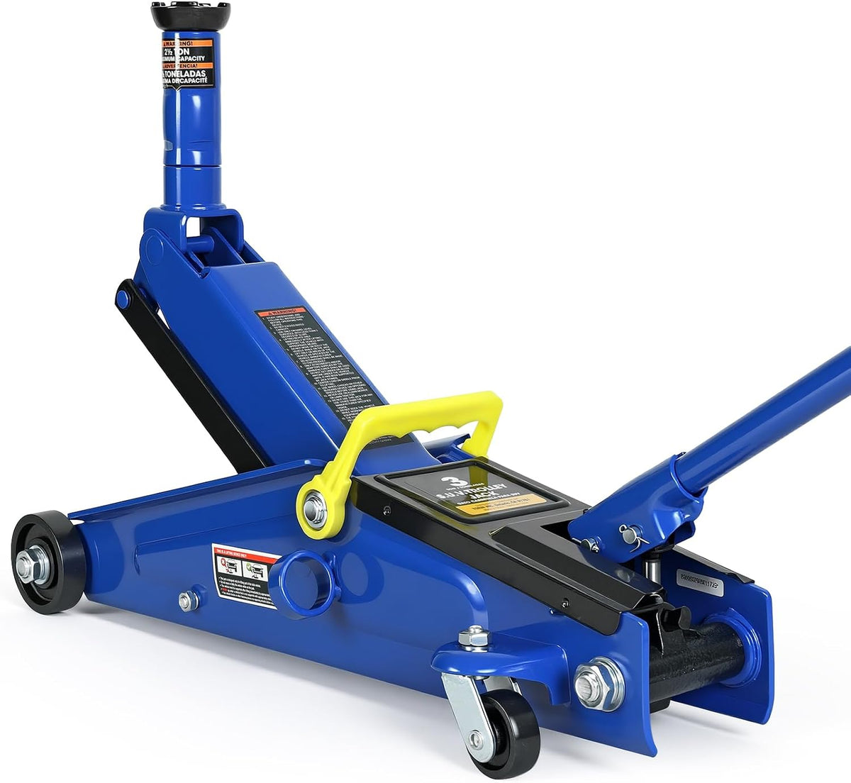Jack Boss 3 Ton Hydraulic Floor Jack, 6000 LBS Capacity Car Jack, Lifting Range 5.8"-21" Portable Service Lift Jack for Cars, SUVs, Trucks, Blue