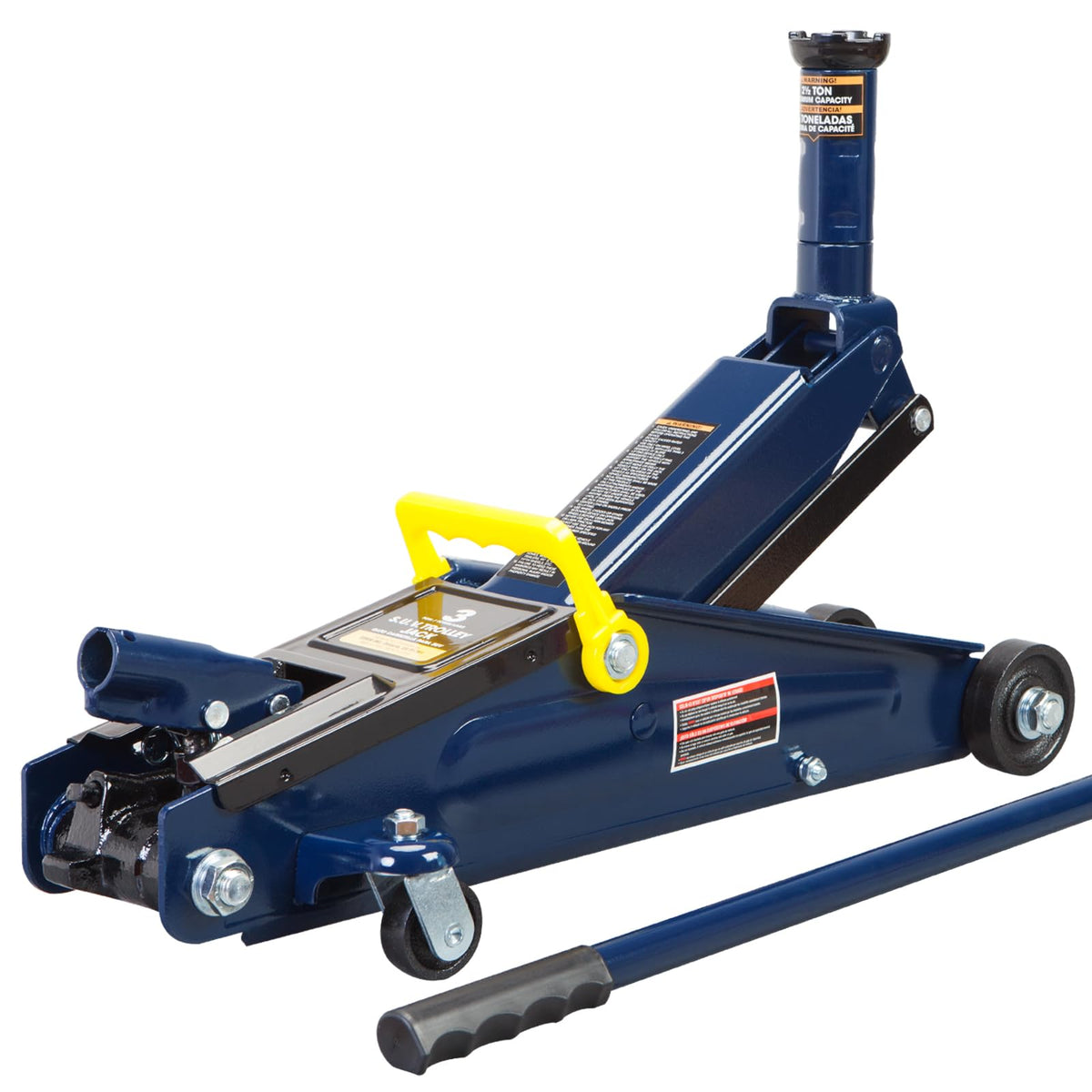 Jack Boss 3 Ton Hydraulic Floor Jack, 6000 LBS Capacity Car Jack, Lifting Range 5.8"-21" Portable Service Lift Jack for Cars, SUVs, Trucks, Blue