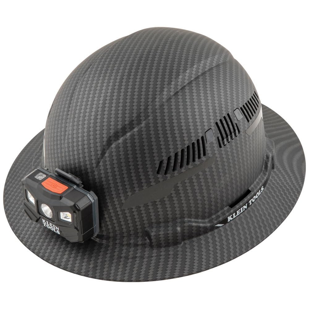 Klein Tools KARBN Full Brim Vented Hard hat, Class C, Premium Comfort and Jobsite Protection