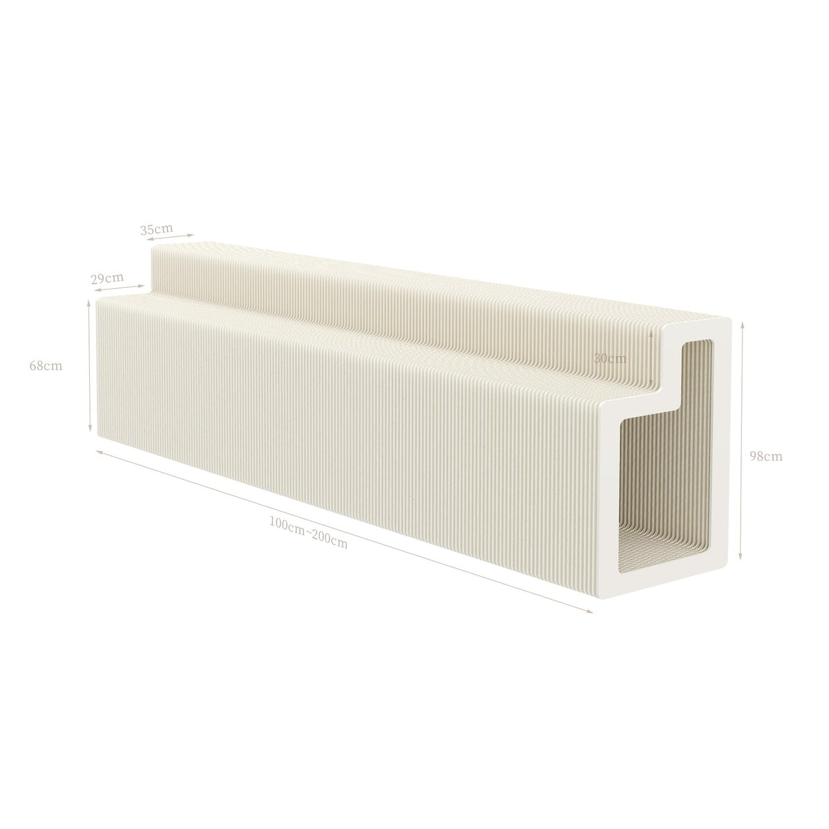 Portable Foldable Paper Display Stand, Pop Up Accordion Counter Shelf, Multi-Tier Exhibition Rack for Trade Shows, Craft Fairs & Retail Displays (L118.1 W25.2 H38.6)