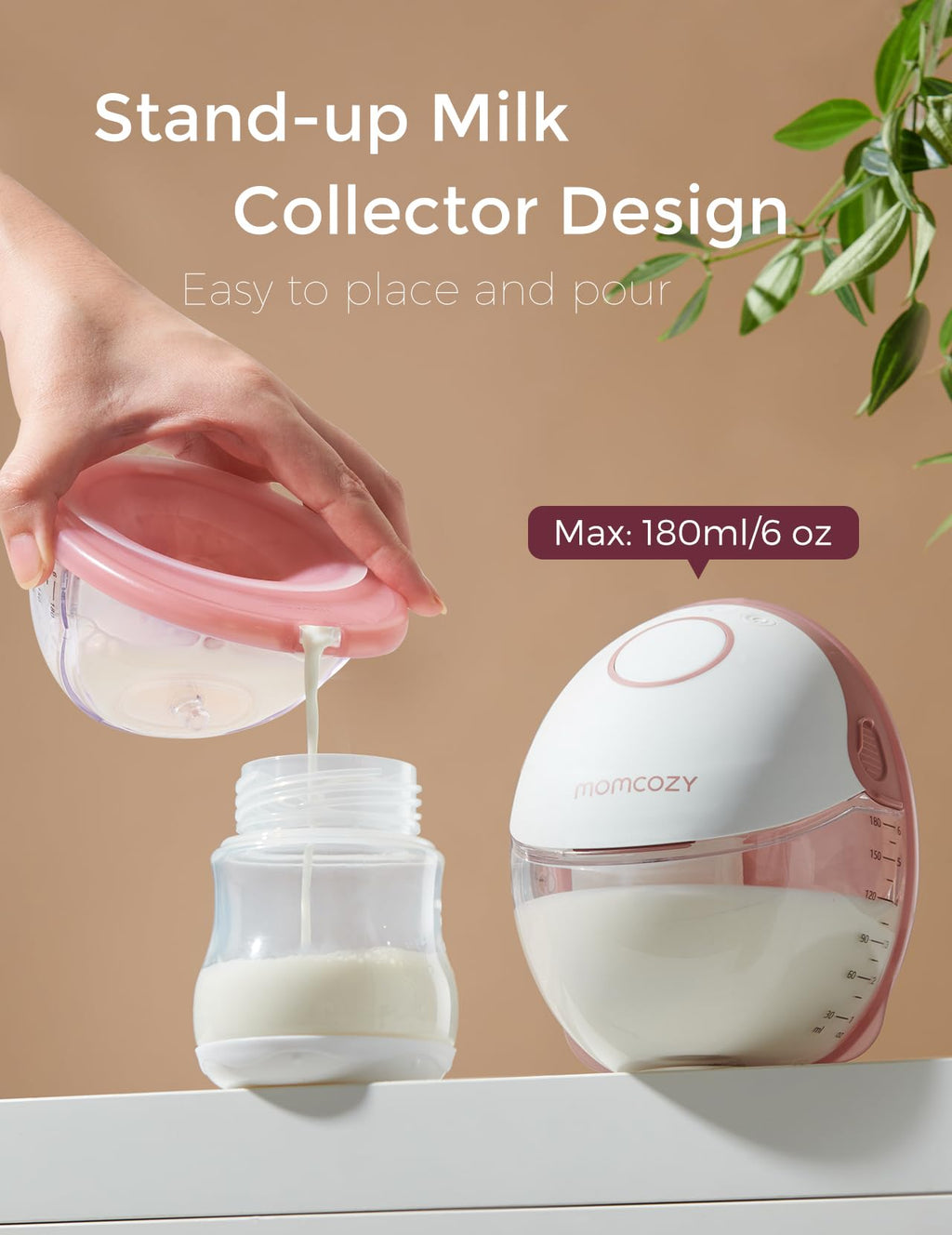 Momcozy M5 Lite Hands-Free Wearable Breast Pump, DoubleFit Flange for Baby-Like Comfort, 3 Modes & 9 Suction Levels, No Flange Insert or Hard Carry Case, 24mm, 2-Pack, Cozy Red