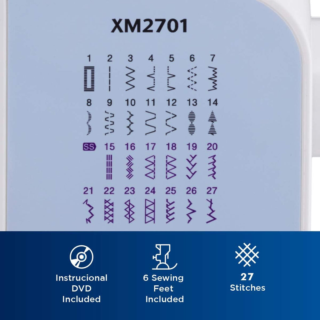 Brother Sewing Machine, XM2701, Portable Sewing Machine, 27 Stitches