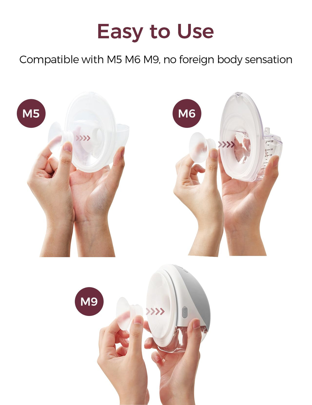 Momcozy M5 Lite Hands-Free Wearable Breast Pump, DoubleFit Flange for Baby-Like Comfort, 3 Modes & 9 Suction Levels, No Flange Insert or Hard Carry Case, 24mm, 2-Pack, Cozy Red