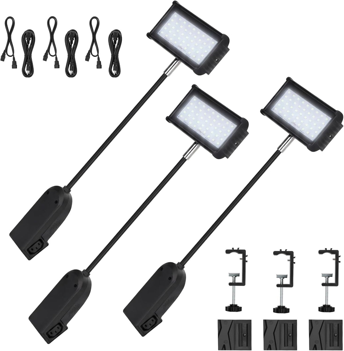 Trade Show Booth Lights, 3pcs LED Display Lighting and Exhibit Arm Lighting
