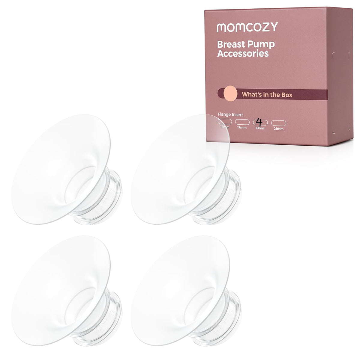 Momcozy M5 Lite Hands-Free Wearable Breast Pump, DoubleFit Flange for Baby-Like Comfort, 3 Modes & 9 Suction Levels, No Flange Insert or Hard Carry Case, 24mm, 2-Pack, Cozy Red