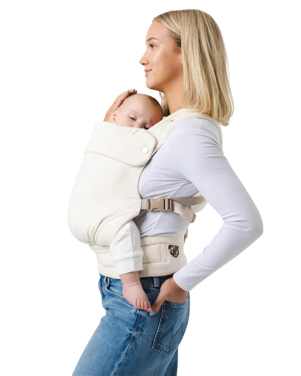 MabÄ Monarch Ergonomic Baby Carrier â Premium Cotton Soft Structured Newborn to Toddler Carrier with Hip-Healthy Design, 3 Carry Positions (9-46 lbs), Lightweight & Breathable, (Ivory)
