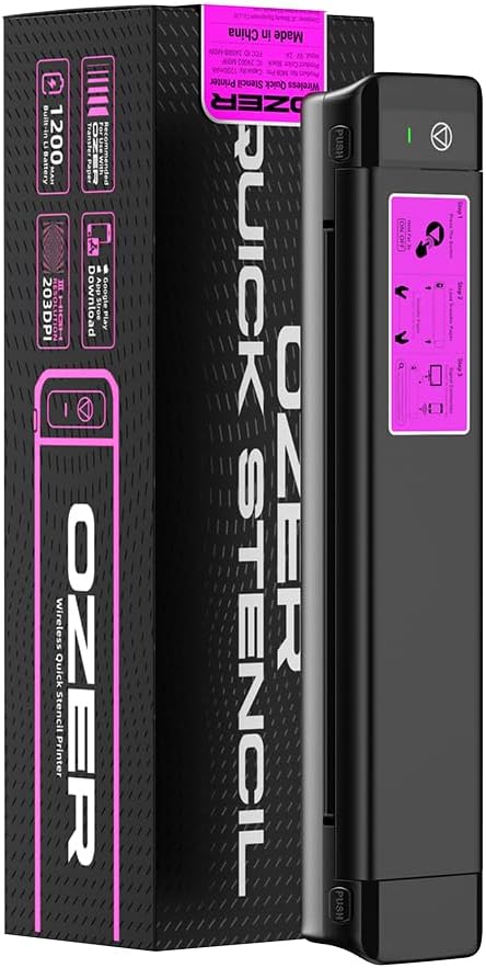 OZER M08Pro Wireless Thermal Tattoo Stencil Printer Inkless for Phone & PC