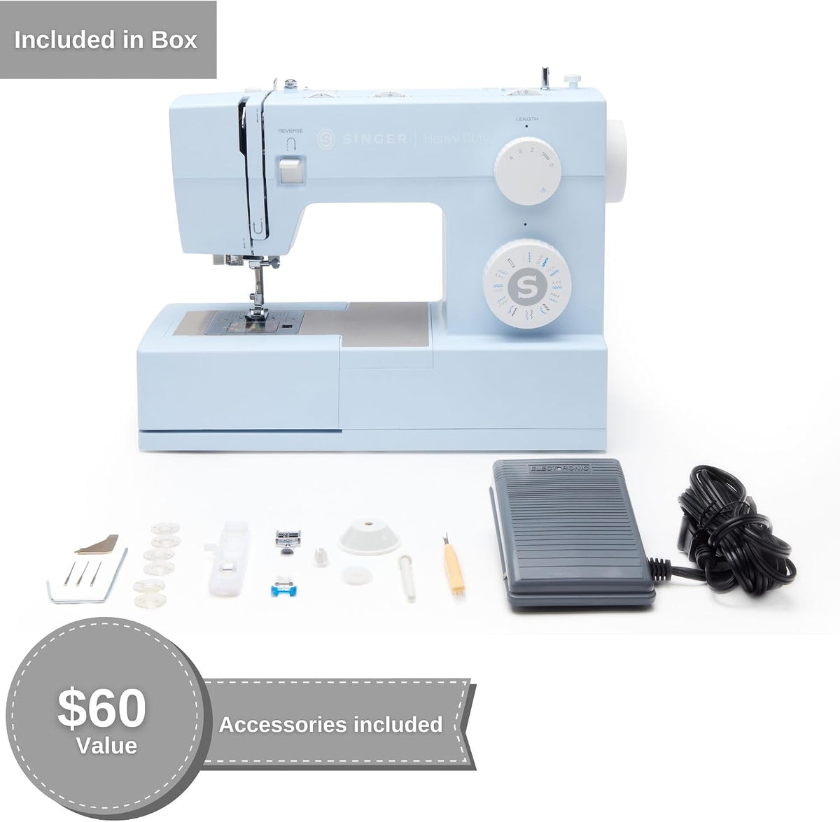 SINGERÂ® 4423 (Meltwater Blue) Heavy Duty Sewing Machine with Accessories