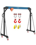 Garvee 4400LBS Gantry Crane, 2 Ton Shop Lift Hoist 8-11 FT with Trolley