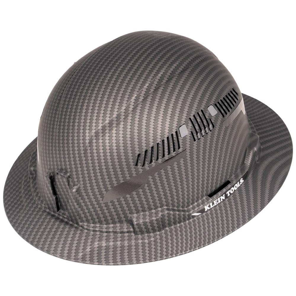 Klein Tools KARBN Full Brim Vented Hard hat, Class C, Premium Comfort and Jobsite Protection
