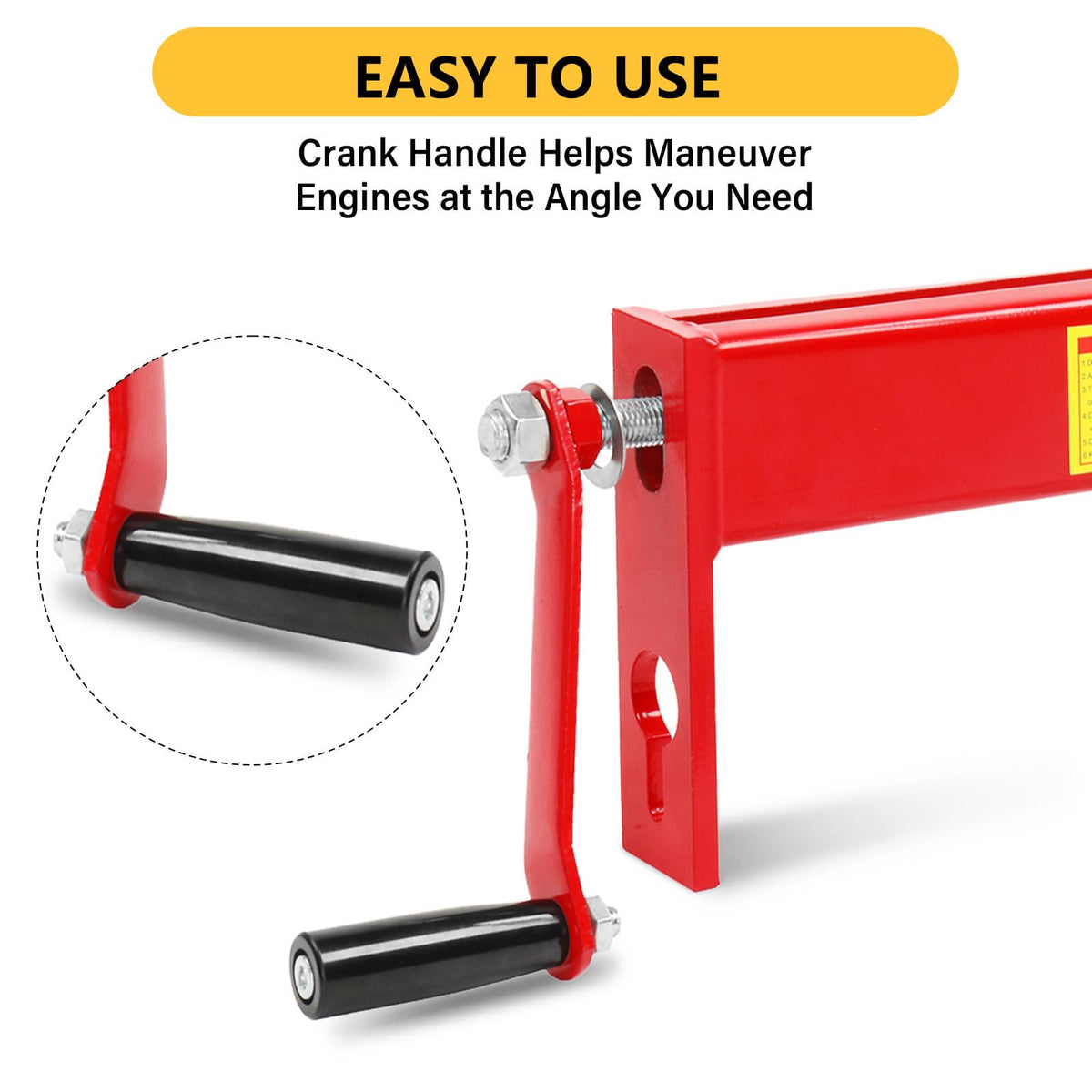 2 Ton Hydraulic Engine Hoist Crane, 4400LBS Folding Cherry Picker