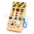 Montessori Busy Board with LED Lights and Switches for Toddlers