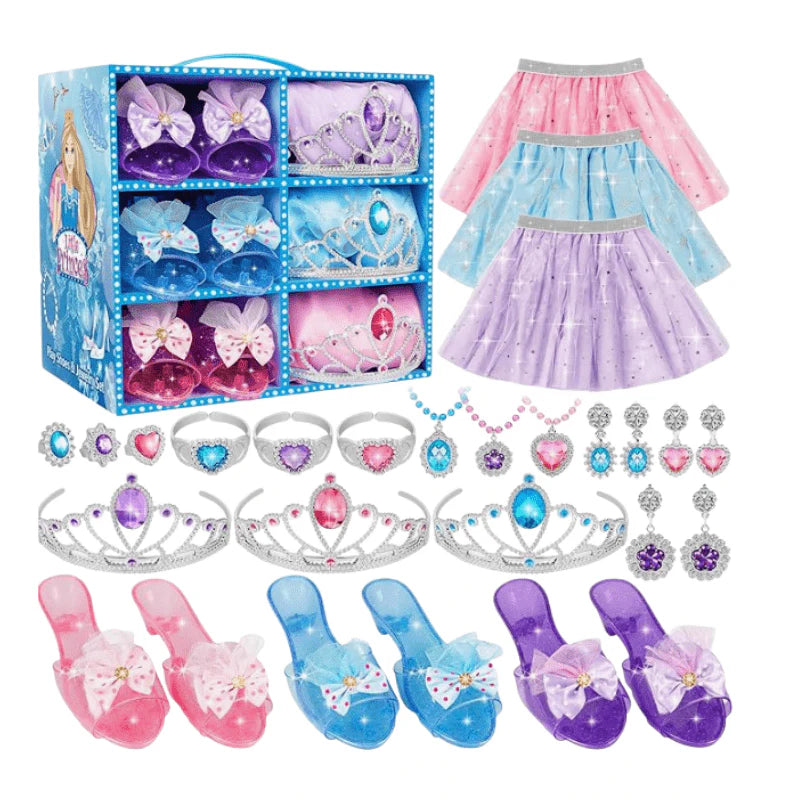 Princess Dress Up: Heels, Tiaras, Skirts, Jewelry, Case, 3–7 Years
