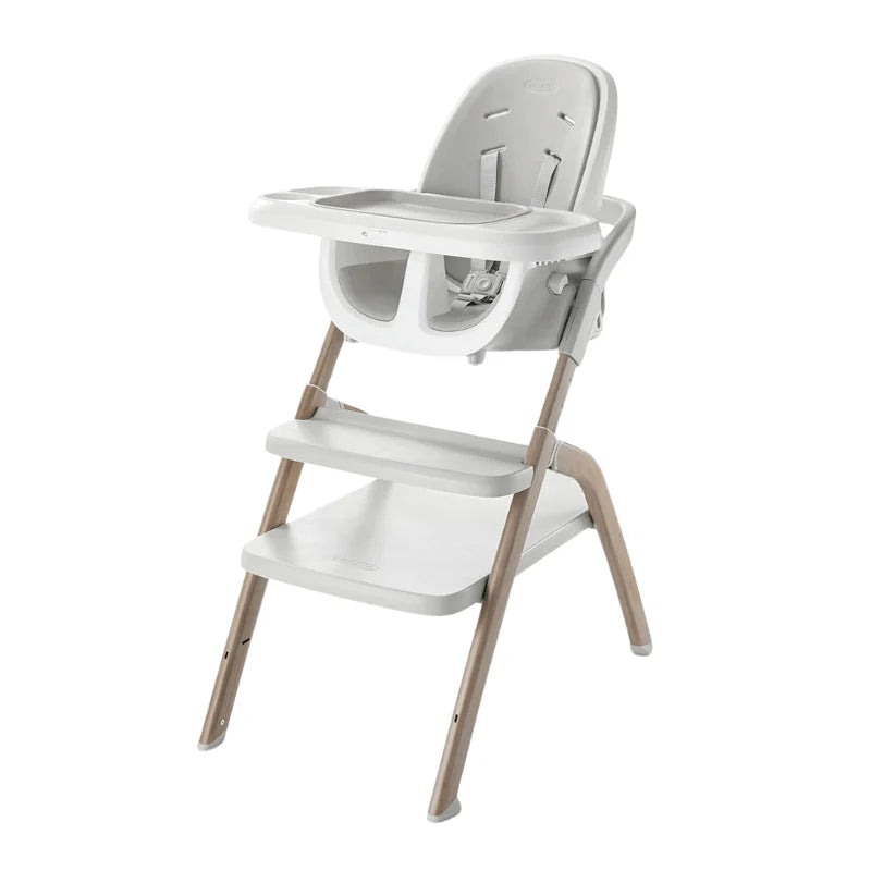 6-in-1 High Chair to Booster & Step Stool, 4 Heights, Compact Fold