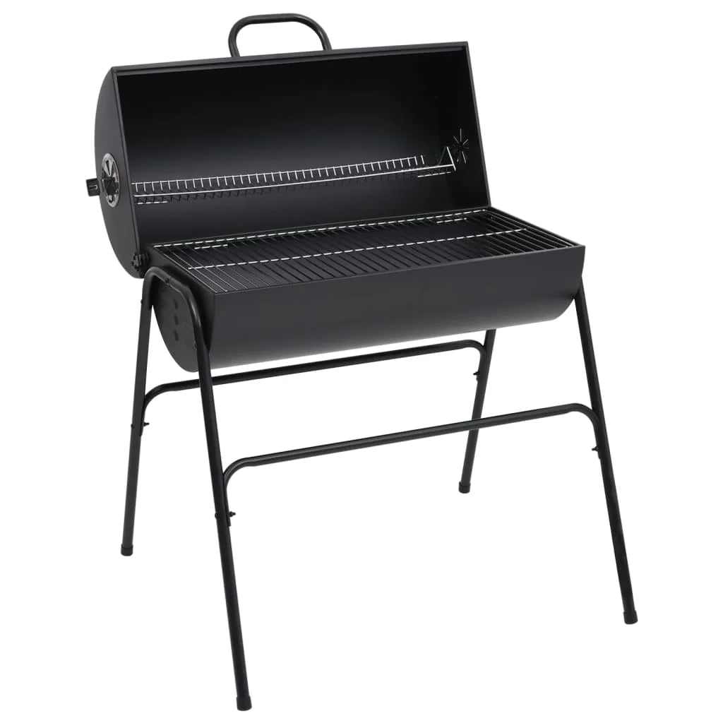 Grill 2026 z 2 czarnymi rusztami – przenośny grill stalowy o wymiarach 80x95x90 cm