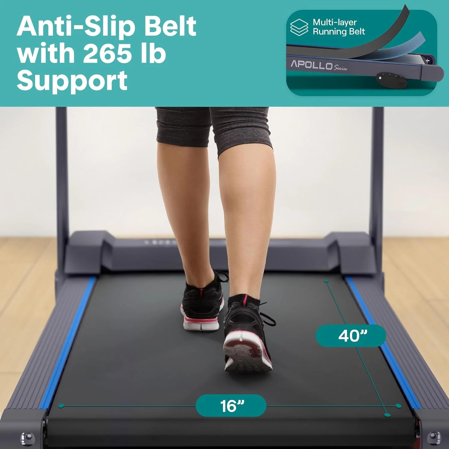 SereneLife Bieżnia do domu – składana podkładka do biegania, z wyświetlaczem LED, Treadmill for Home, Bluetooth App Sync, Digital Fitness, Walkpad z nachyleniem, do 10 km/h
