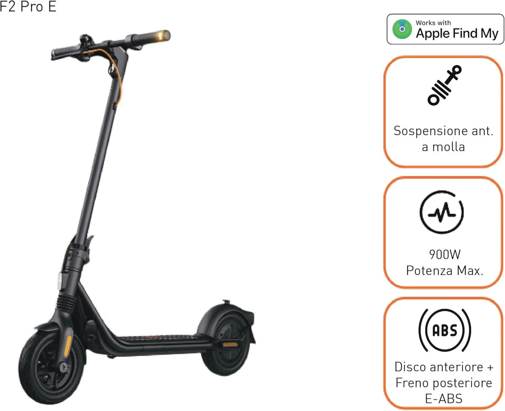 Segway-Ninebot F2 Pro E 700068064 Hulajnoga Elektryczna, Czarny, Do 120 kg