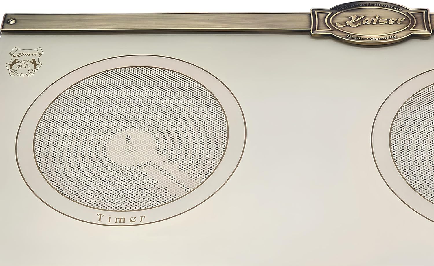 Kaiser Empire KCT 6185 ElfEm · niezależna elektryczna płyta kuchenna High-Light 60 cm · płyta ze szkła ceramicznego 4 palniki · styl retro · sterowanie dotykowe · strefa dwuokręgowa i do pieczenia
