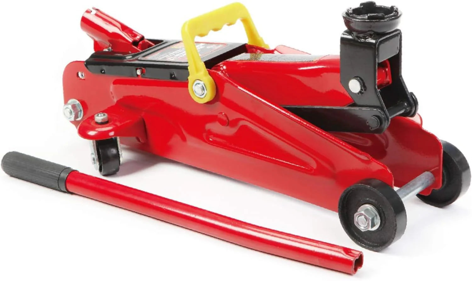 3 Ton Low Profile, Aluminum and Steel Racing Floor Jack with Dual Pistons Quick Lift Pump for Sport Utility Vehicle, Lifting Range 3-15/16 min to 18-5/16 max, Red