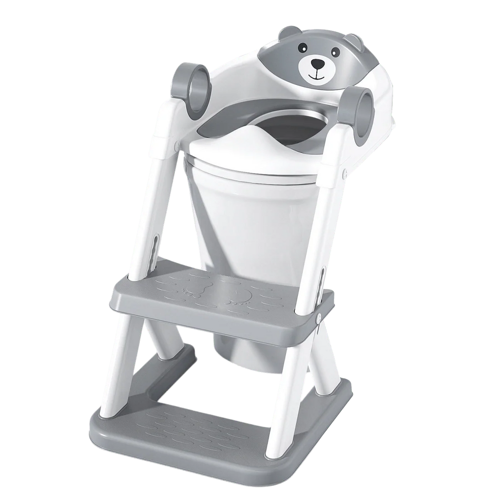 Toddler Toilet Seat with Step, Non-Slip Cushion & Splash Guard