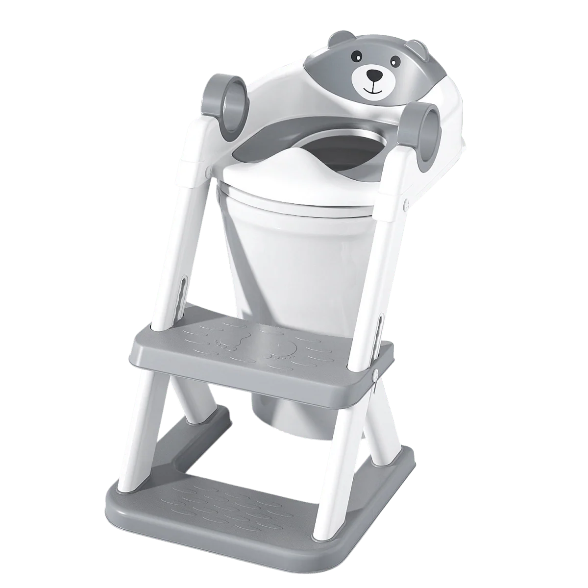 Toddler Toilet Seat with Step, Non-Slip Cushion & Splash Guard