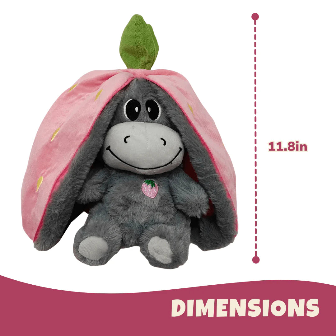 Donkey Breathing Plush – Fruit Themed Big Ears Sleep Toy with Motion