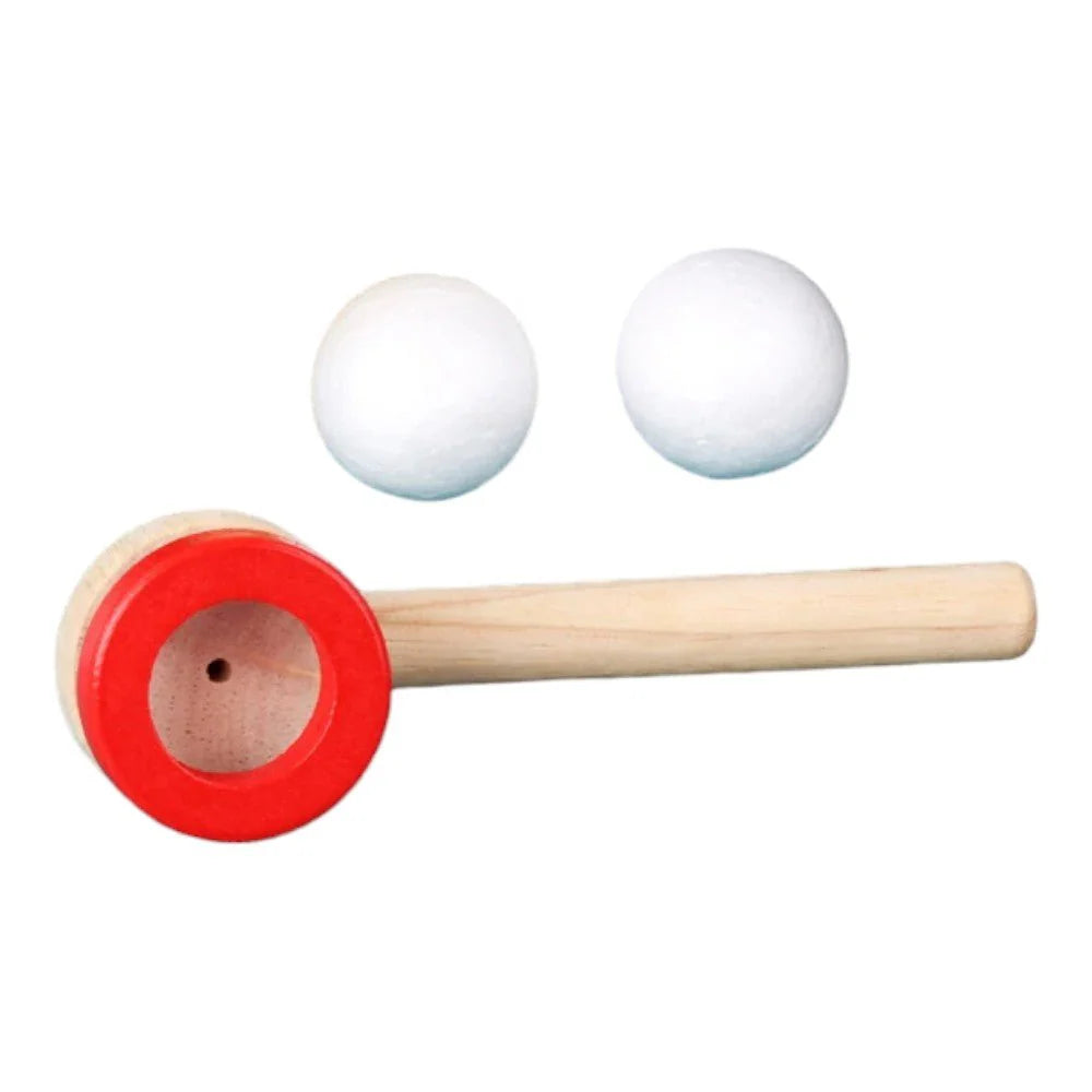 Wooden Ball Blower Toy – Develops Coordination & Breath Control