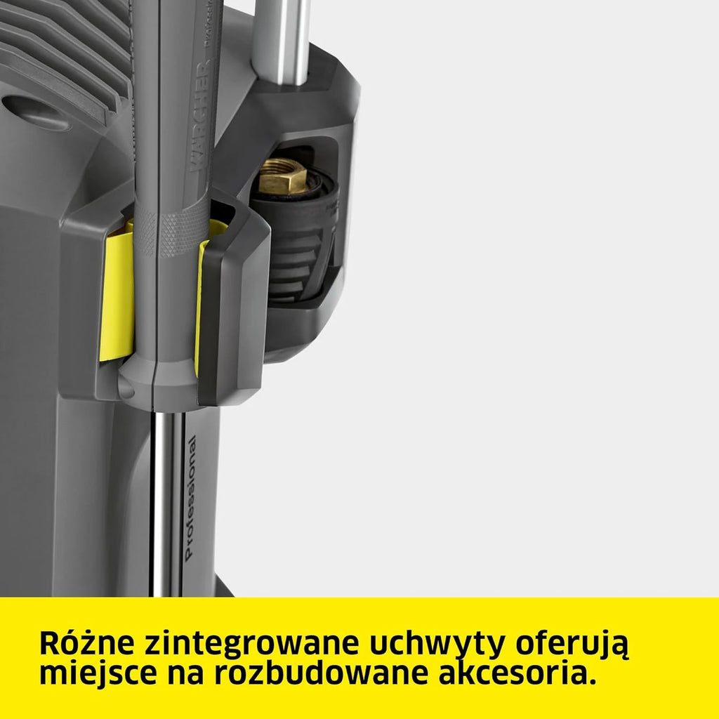 Kärcher urządzenie wysokociśnieniowe HD 5/17 C Plus, ciśnienie robocze: 170 bar, wydajność: 480 l/h, waga: 26 kg, wąż: 15 m, pistolet wysokociśnieniowy, lanca spryskująca, dysza rotacyjna. Zimna woda