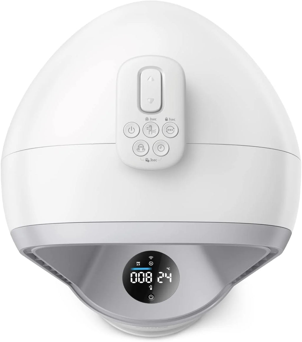 Philips Air Performer 3w1 - wentylator, oczyszczacz powietrza i grzejnik, Filtr NanoProtect HEPA, Usuwa alergeny, wirusy, bakterie, zapachy i 99,97% pyłków z powietrza, Cichy, Kolor Szary (AMF870/15)