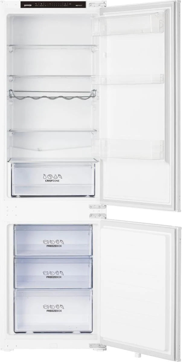 Gorenje NRKI517E41 lodówko-zamrażarka do zabudowy/178 nisza/zawias do drzwi przesuwnych/EEK:E/NoFrost DualAdvance/252L/AdaptTech/SuperCool/ConvertActive/EcoMode/wys. x szer. x gł.: 177,2 x 54 x 54,5