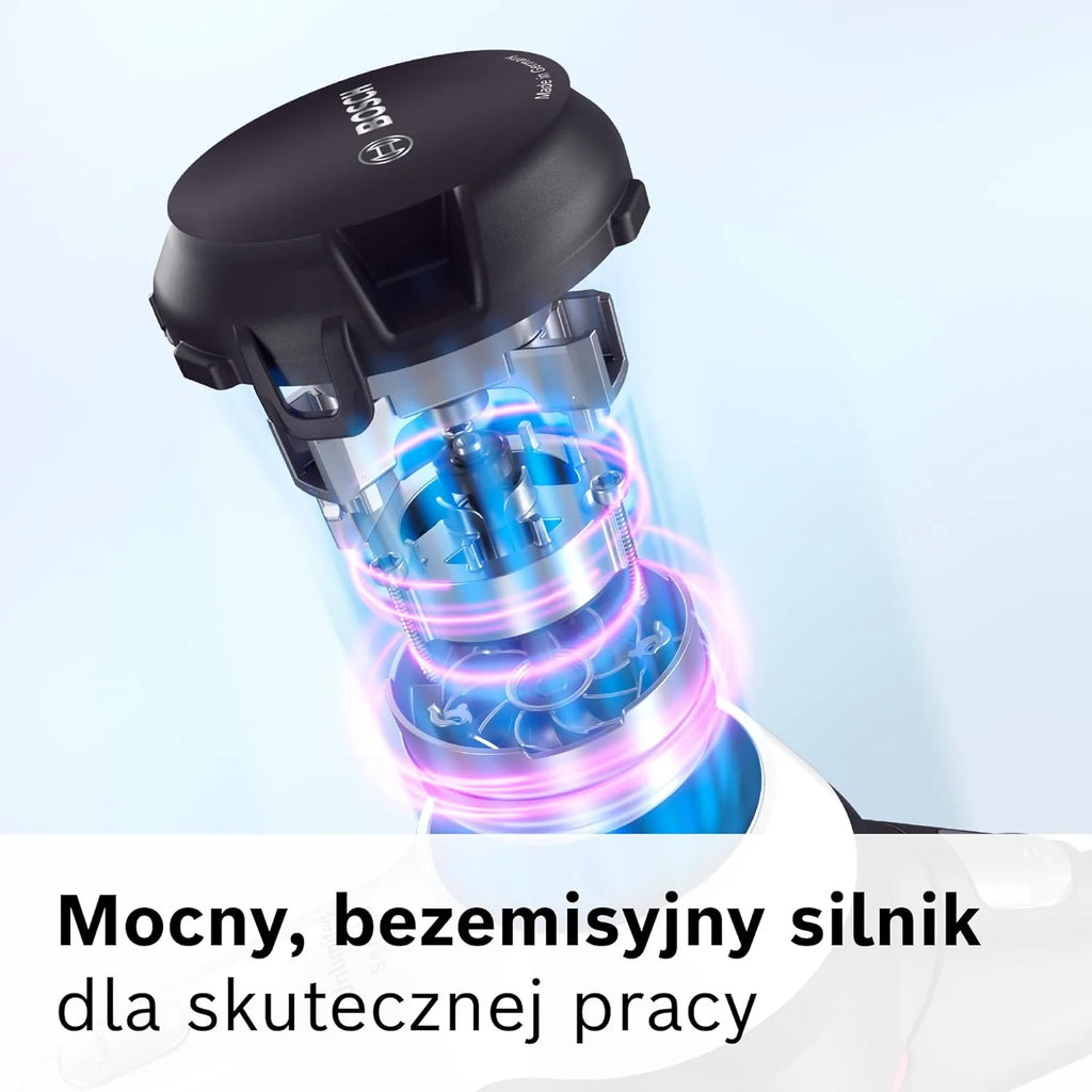 Bosch Akumulatorowy odkurzacz Unlimited seria 6 BKS6111P, bezprzewodowy odkurzacz ręczny, bezworkowy, lekki, higieniczny filtr, wysoka moc ssania, długi czas pracy, ssawka szczelinowa, wszystkie