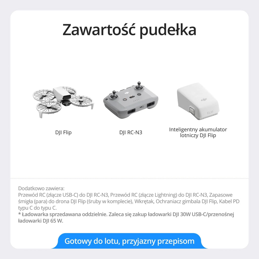 DJI Flip z kontrolerem RC 2 z wyświetlaczem, dron Follow Me z kamerą 4K UHD dla dorosłych, masa poniżej 249 g, 3-osiowy gimbal, transmisja wideo 13 km, start z dłoni i 31 min lotu
