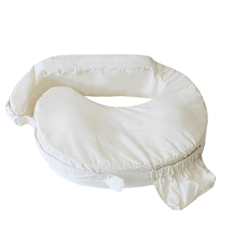Firm Foam Nursing Pillow with Wraparound Strap, Pocket, Washable Cover